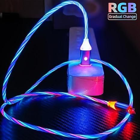 RGB Cable Light C-Type for Charging and Data transfer (Pack of 1)